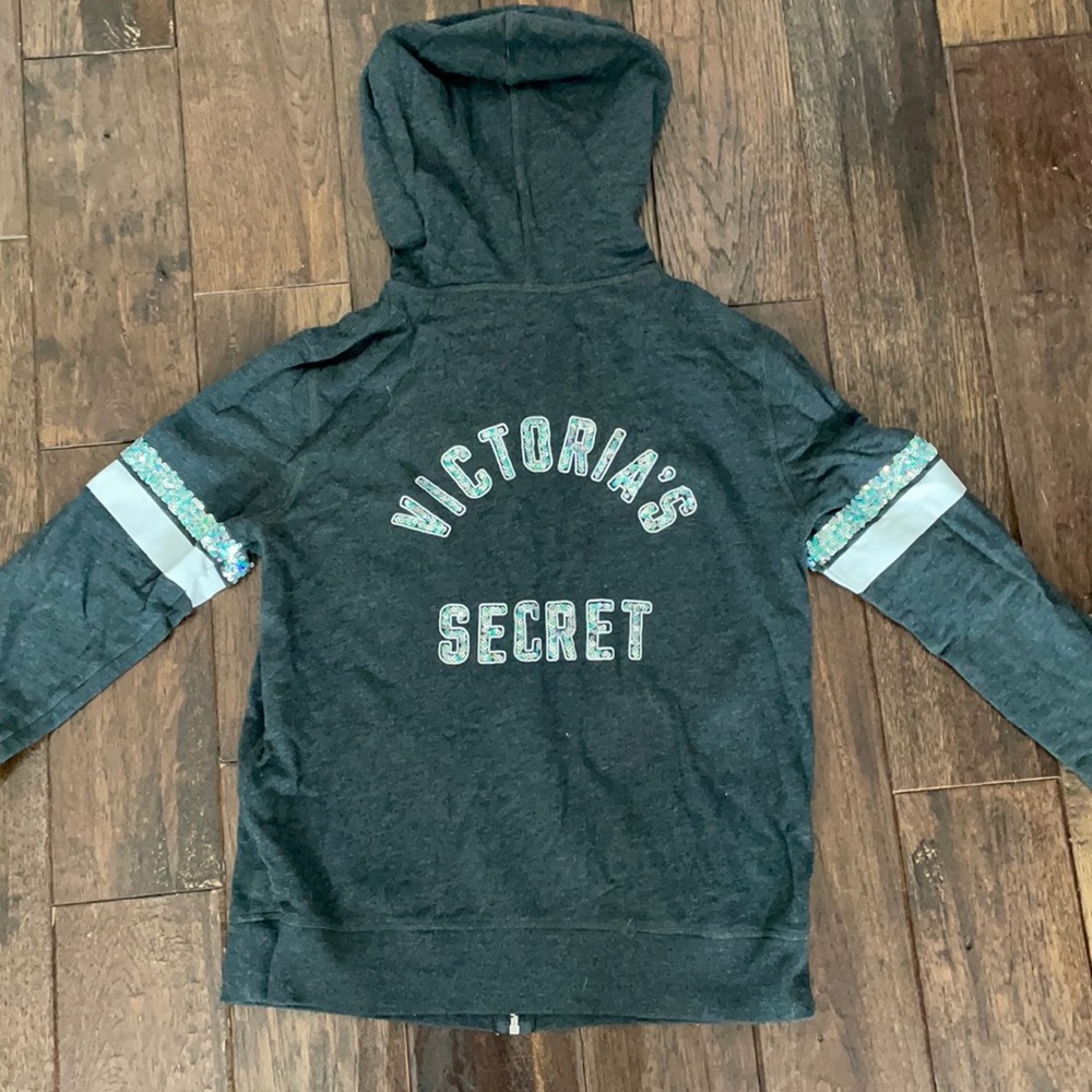 Victoria’s Secret Pink zip up bling sweatshirt